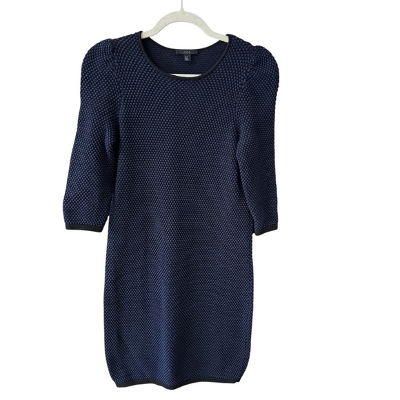 COS Raised Knit Sweater Dress Size XS Navy Blue Black - Picture 7 of 7